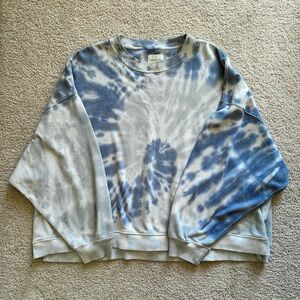 SOLD ✨ XL American Eagle oversized blue tie dye swirl sweatshirt crewneck